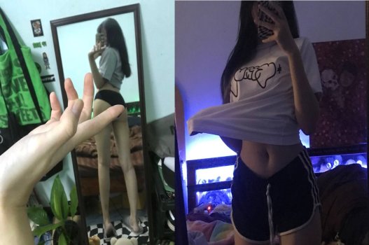 Cô sinh viên cặp giò dài bán thân